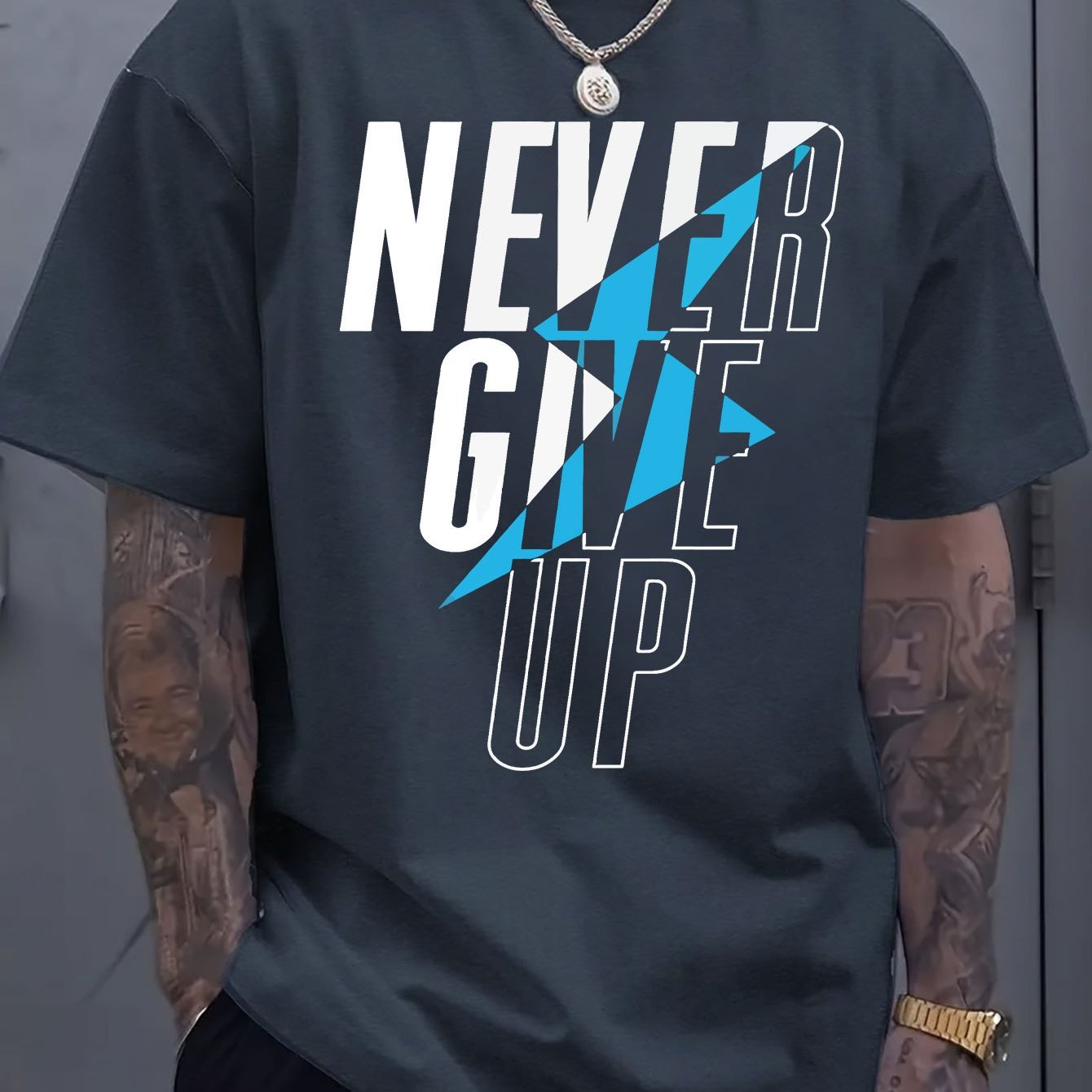 Never Give Up Motivational T-Shirt