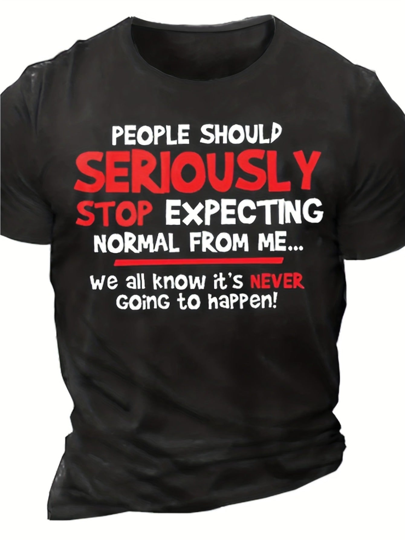 Bold Red Text Graphic Tee