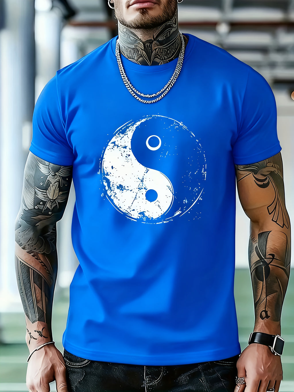Yin-Yang Print T-Shirt