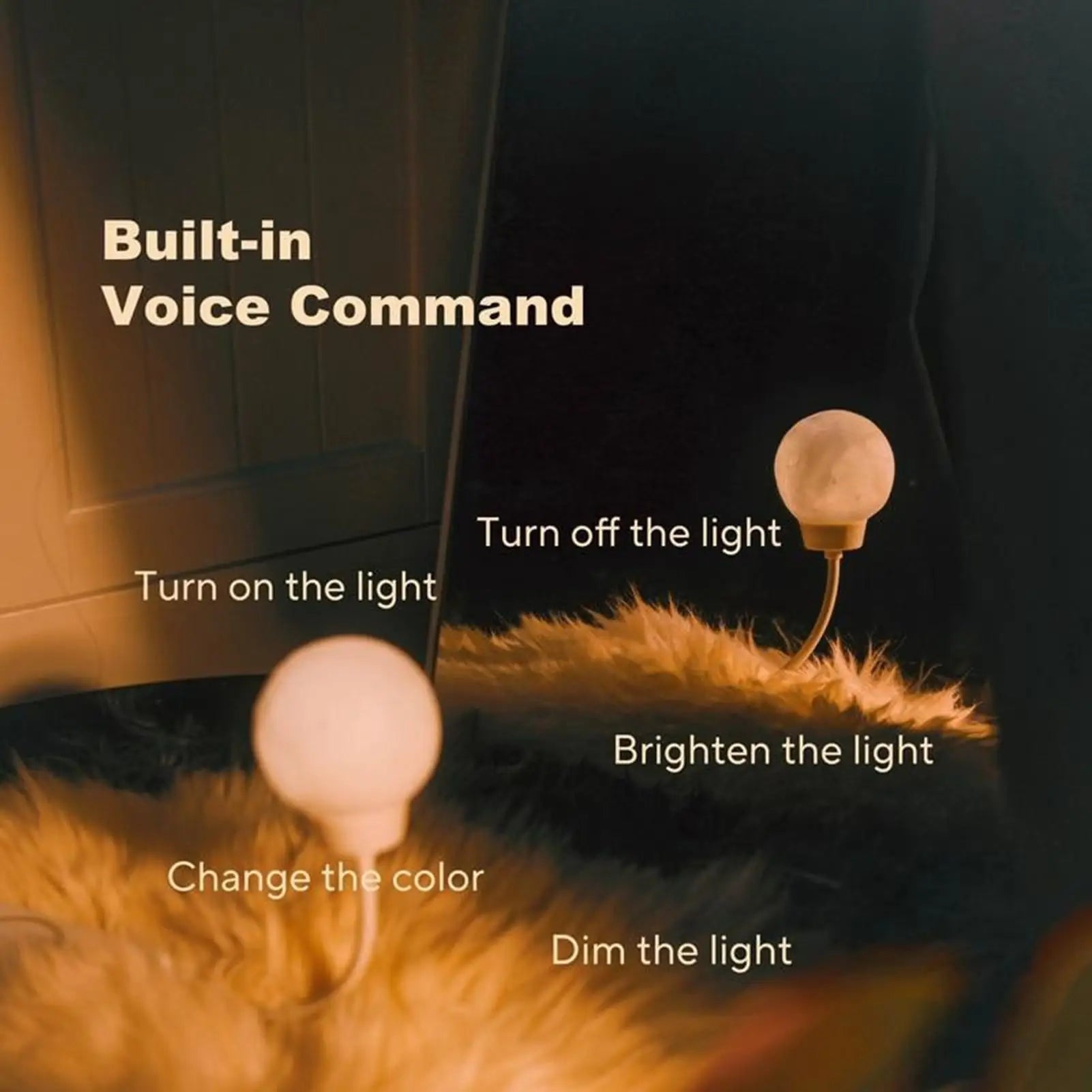 Voice-Controlled Moon Night Light