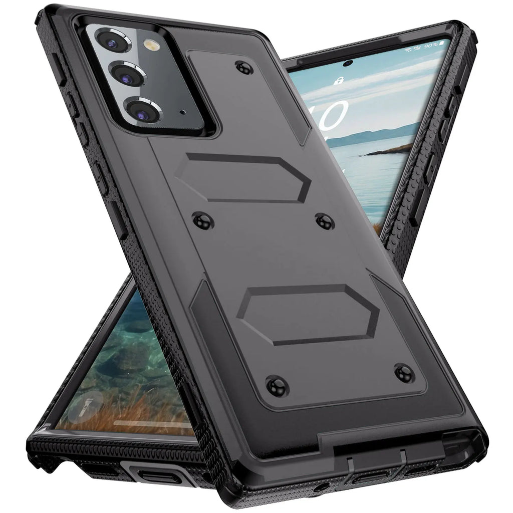 For Samsung Galaxy Note 20/Note 20 Ultra 5G Phone Case Shockproof Protective Heavy Duty Rugged Hybrid Cover Gray