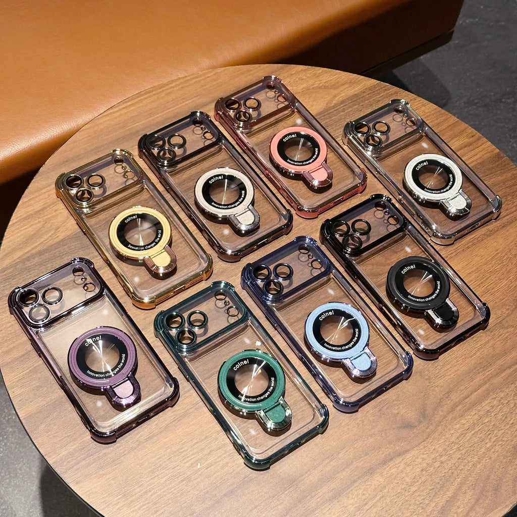 Shockproof Plating Magnetic MirthCase With Holder