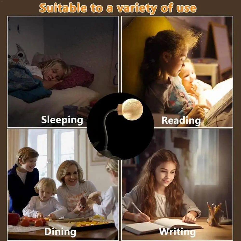 Voice-Controlled Moon Night Light