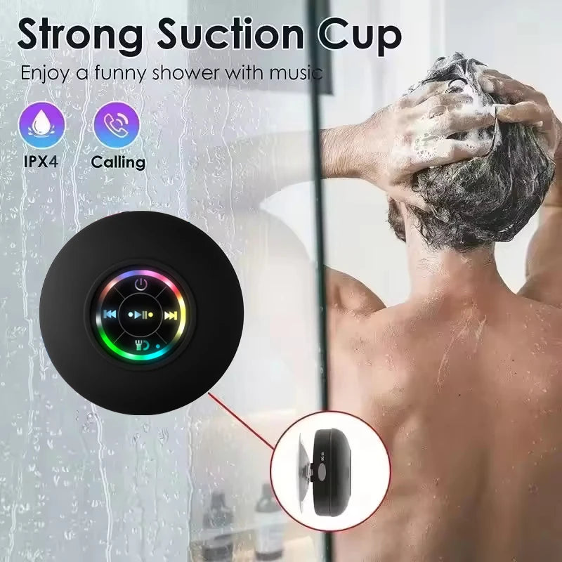 Bathroom Waterproof Wireless Bluetooth Speaker With Large Suction Cup