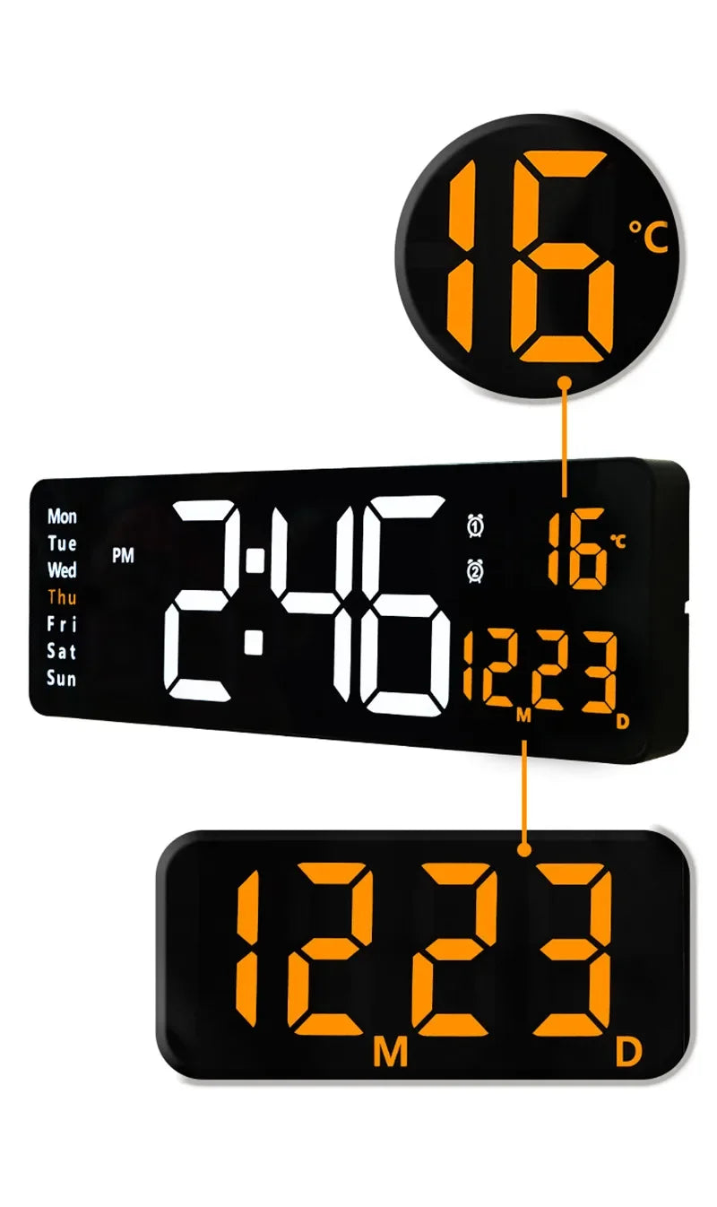 MirthGear 16-Inch LED Digital Wall Clock