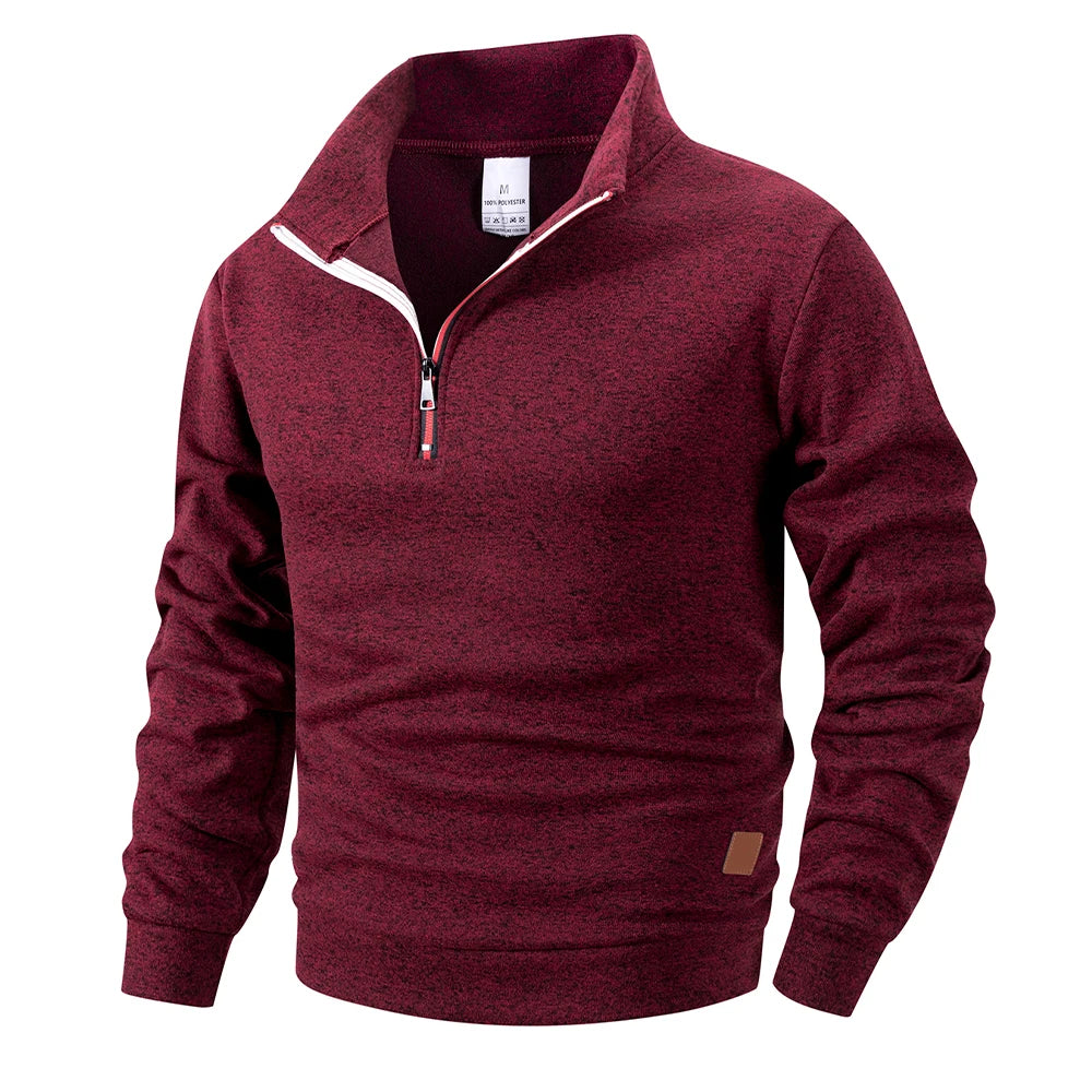 Men’s Half-Zip Stand Collar Sweatshirt