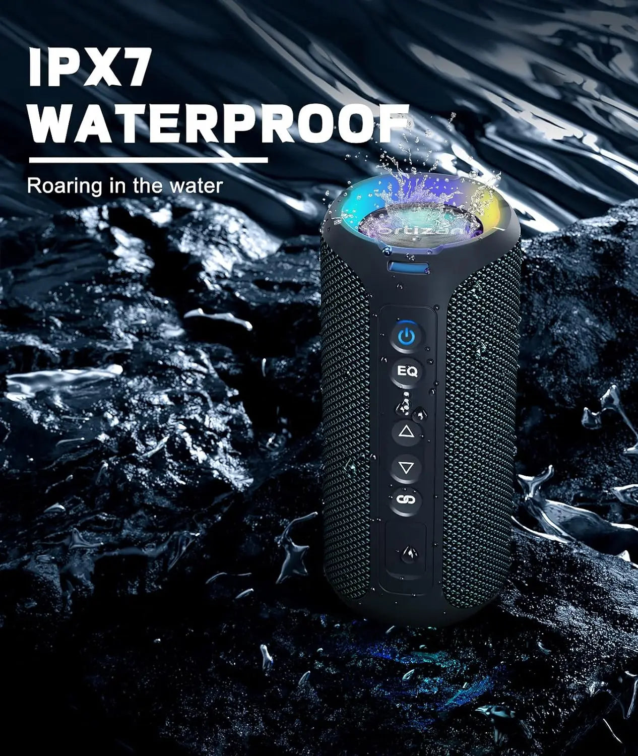 Ortizan Bluetooth Waterproof Shower Speaker