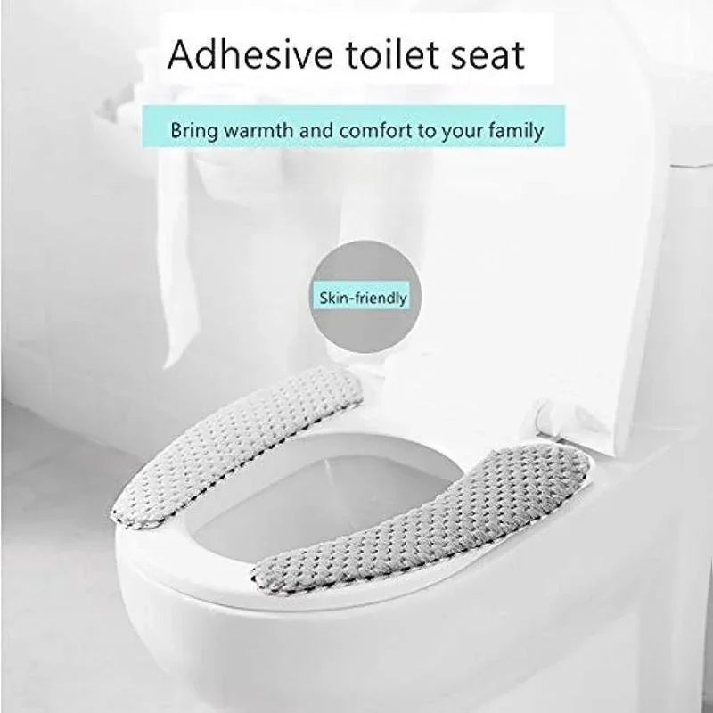 Plush Warm Thick Padded Toilet Seat Cover Mat