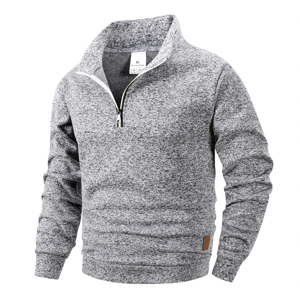 Men’s Half-Zip Stand Collar Sweatshirt
