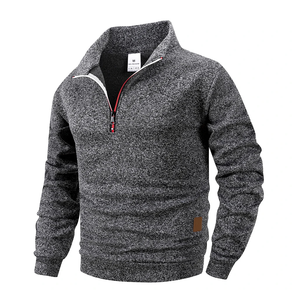 Men’s Half-Zip Stand Collar Sweatshirt