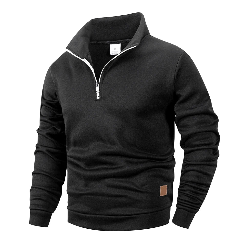 Men’s Half-Zip Stand Collar Sweatshirt