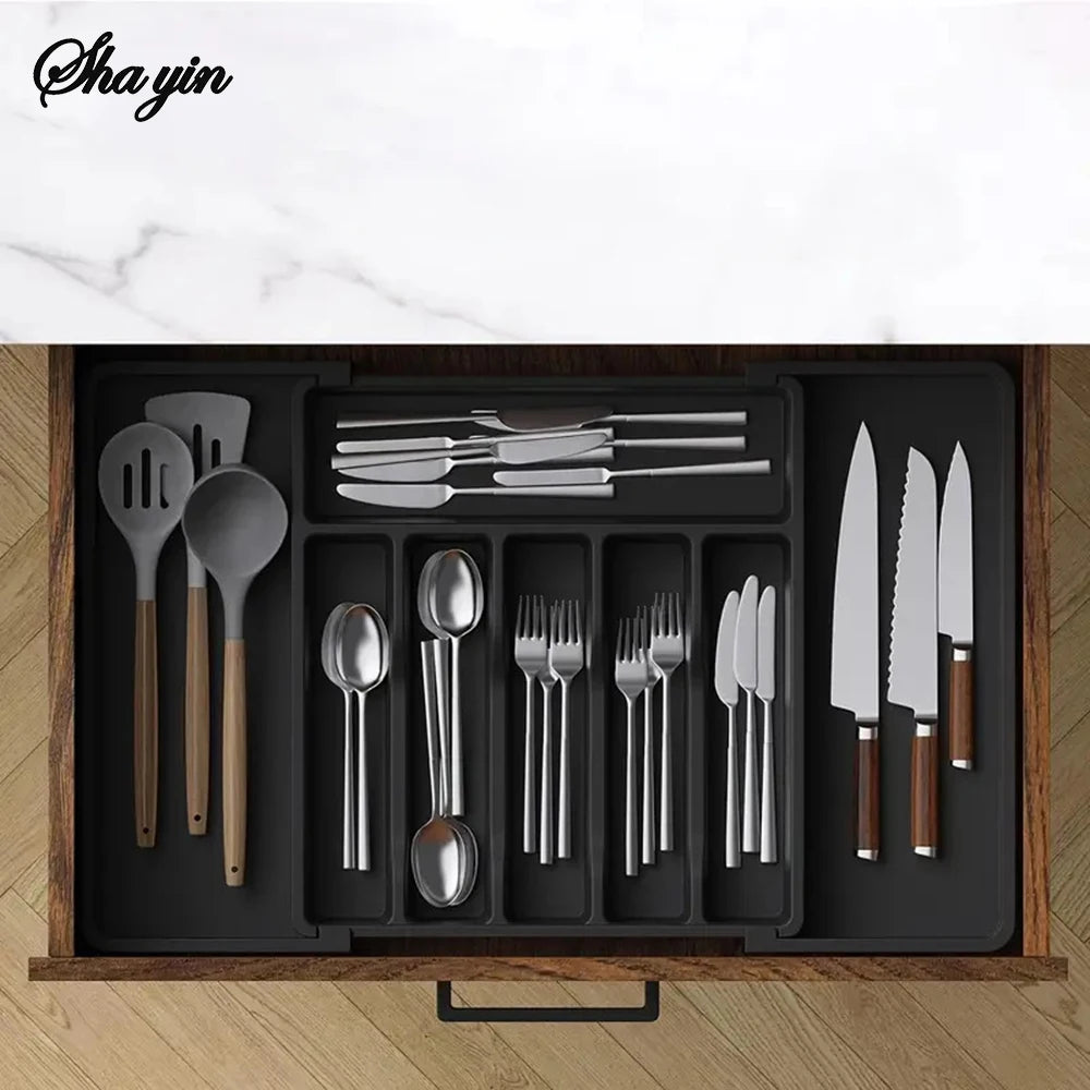 Household Expandable Cutlery Storage Box