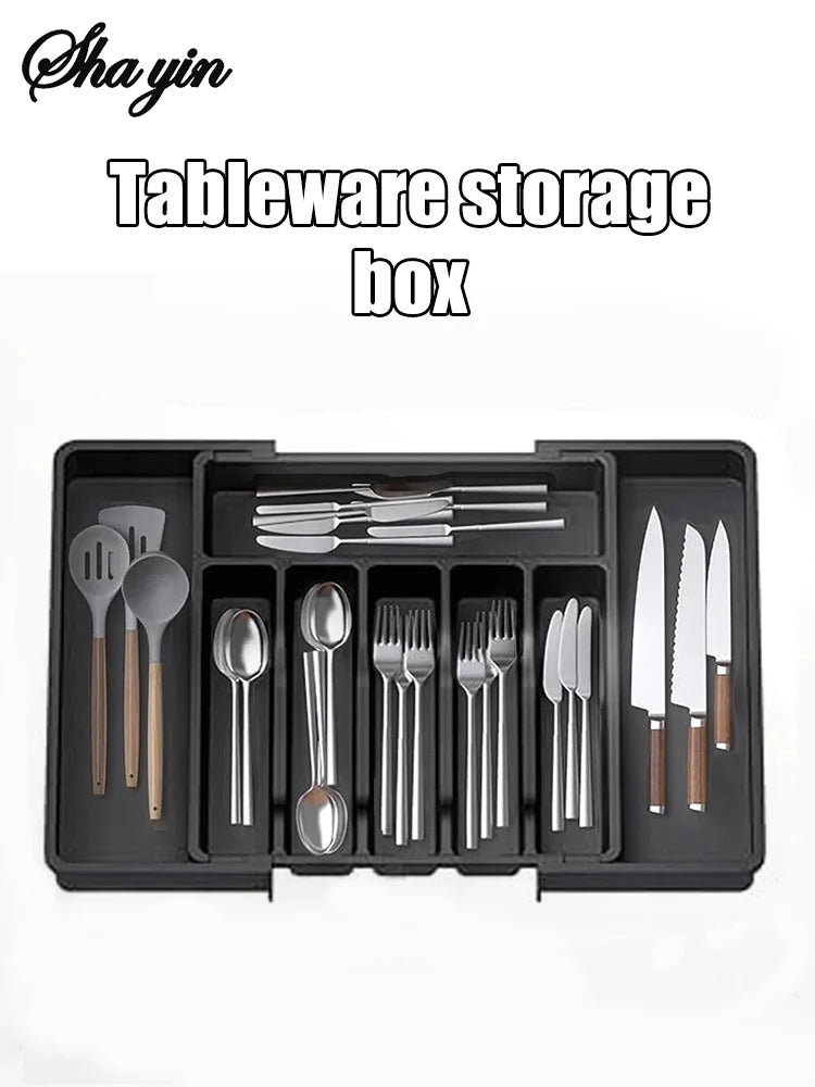 Household Expandable Cutlery Storage Box