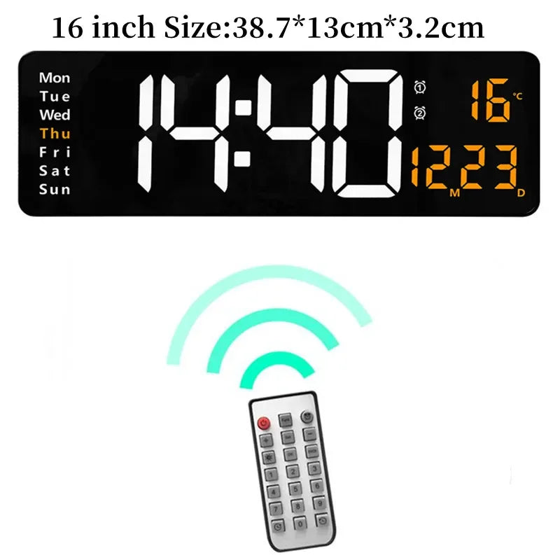 MirthGear 16-Inch LED Digital Wall Clock