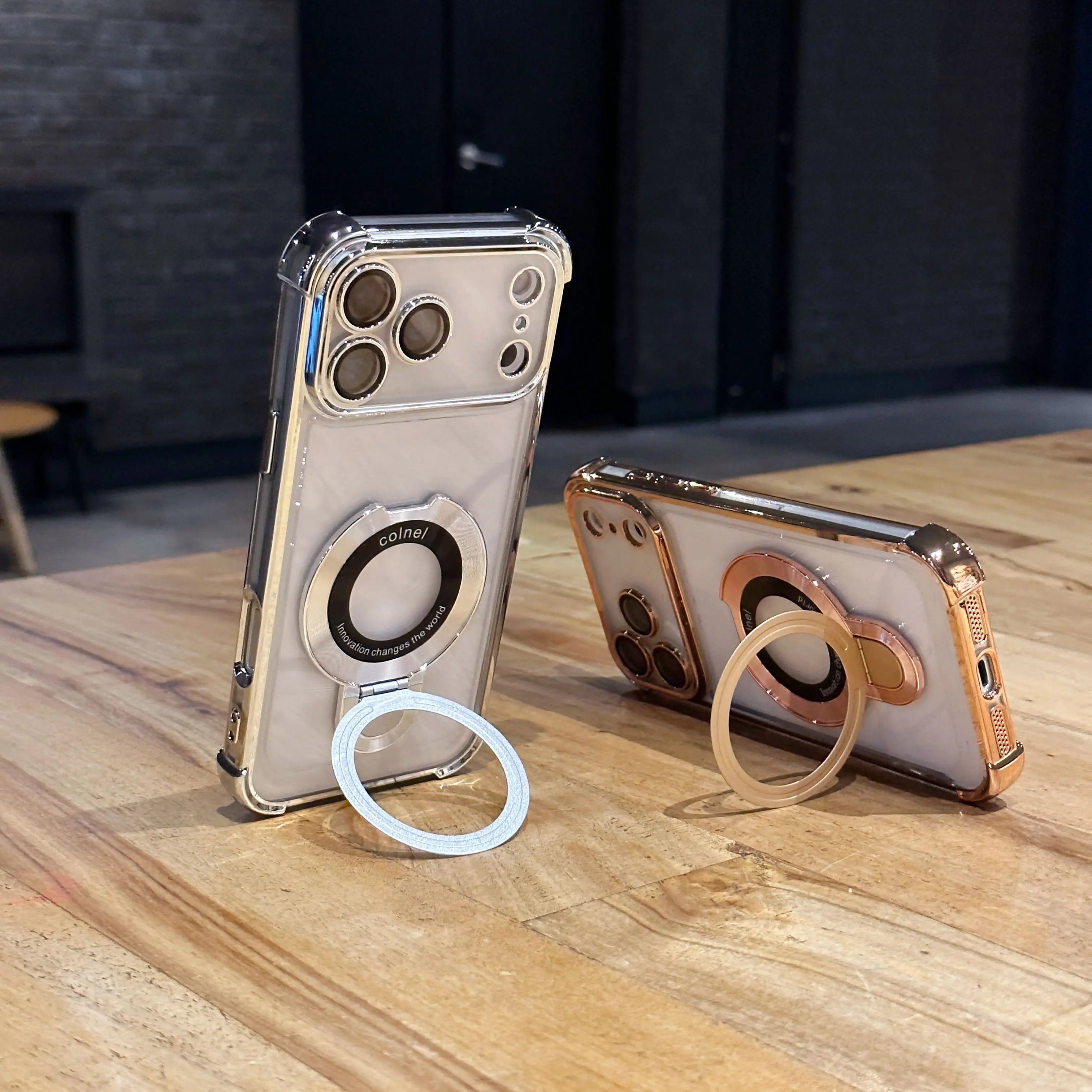 Shockproof Plating Magnetic MirthCase With Holder