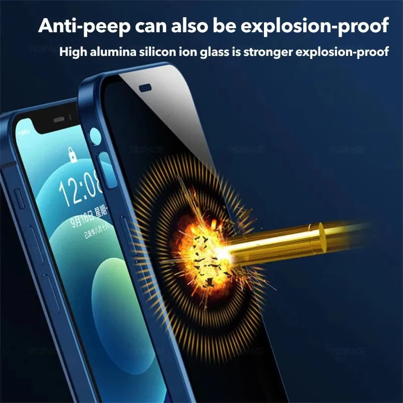 Anti-Spy Privacy Tempered Glass with Len Protection