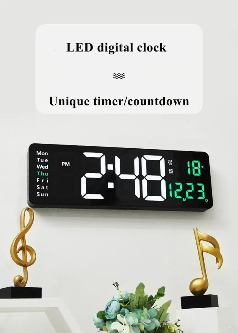 MirthGear 16-Inch LED Digital Wall Clock
