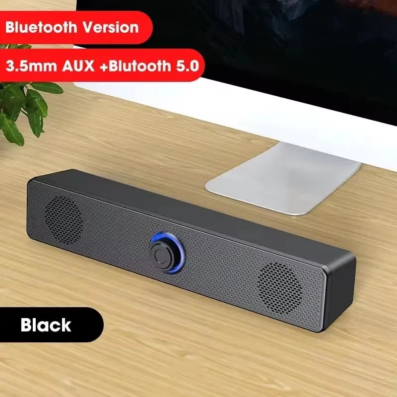 PC Soundbar Wired and  Bluetooth Speaker USB Powered Soundbar for TV Pc Laptop Gaming Home Theater Surround Audio System