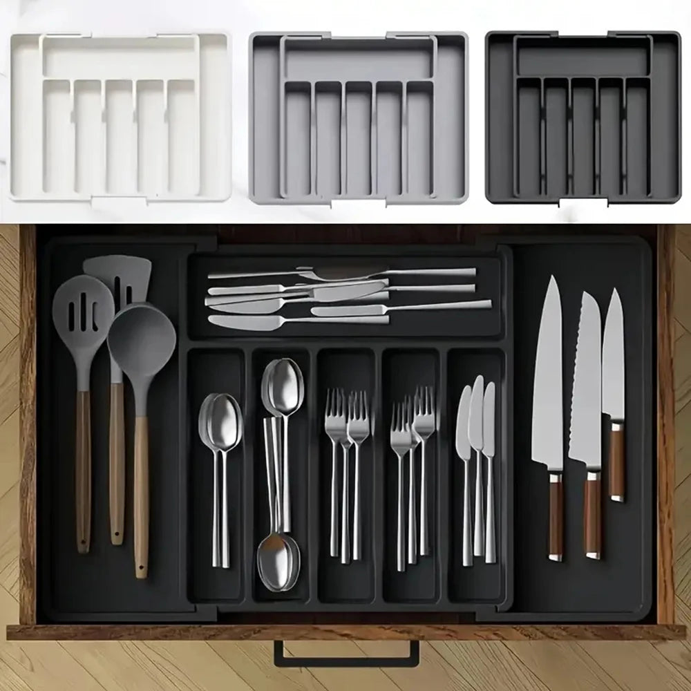 Household Expandable Cutlery Storage Box