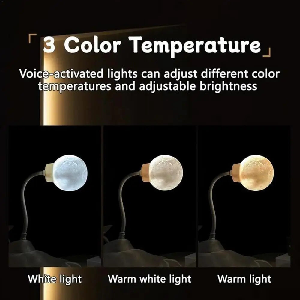 Voice-Controlled Moon Night Light