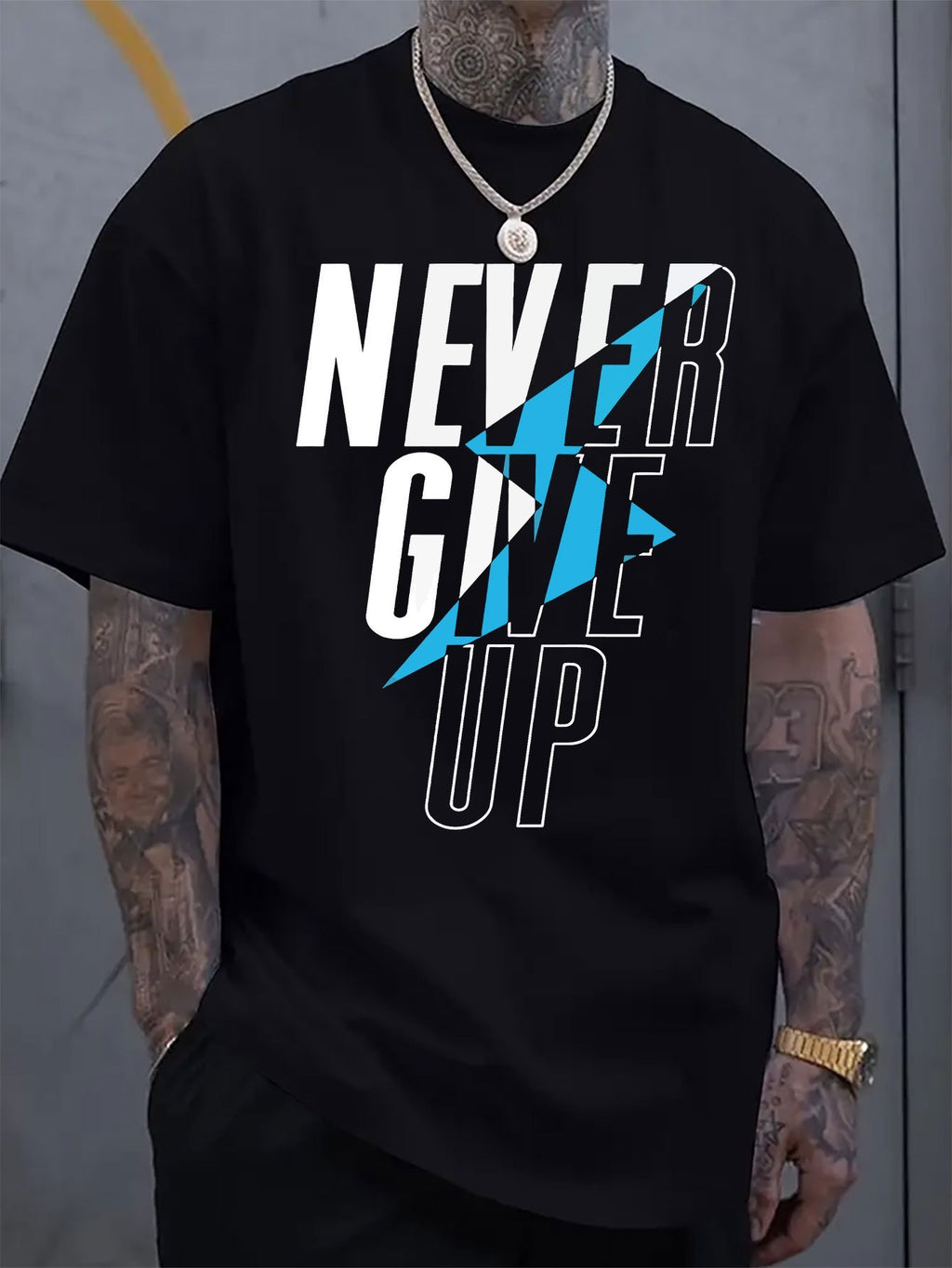 Never Give Up Motivational T-Shirt