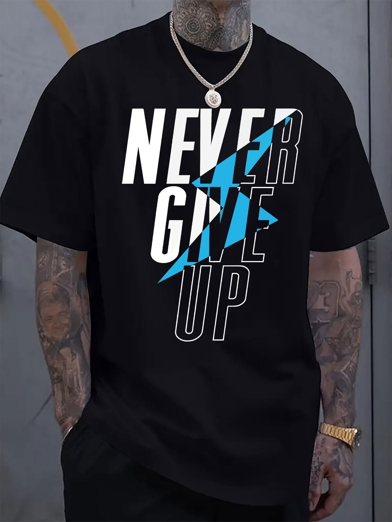 Never Give Up Motivational T-Shirt