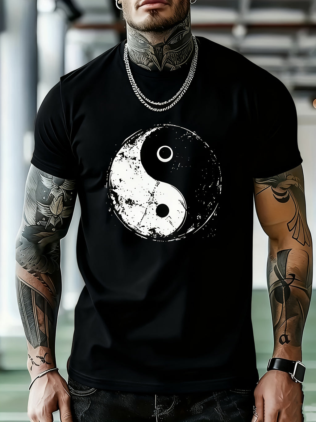 Yin-Yang Print T-Shirt