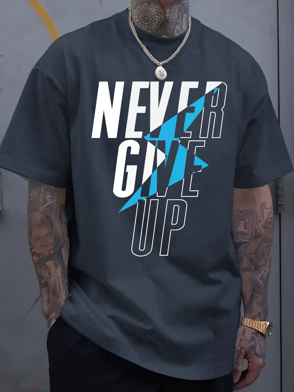 Never Give Up Motivational T-Shirt